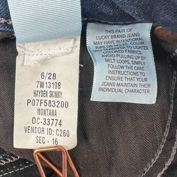 Lucky Brand Blue Hayden Skinny Jeans Size 28 Women’s - Picture 6 of 6
